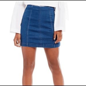 NWT Free People Denim Mini Skirt